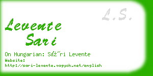 levente sari business card